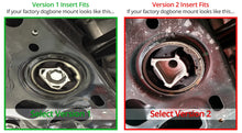 Load image into Gallery viewer, Billet Aluminum MQB Dogbone Mount Insert, MkVII Volkswagen Golf/GTI/R, 8V Audi A3/S3/RS3 &amp; MkIII Audi TT/TTS/TTRS
